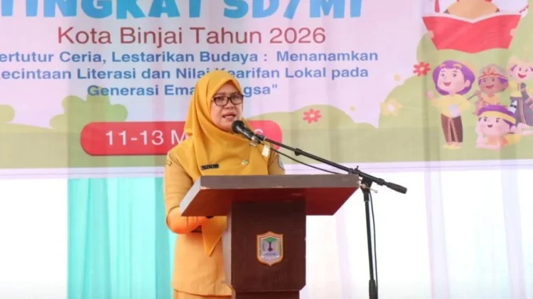 Tanamkan Kecintaan Literasi, Pemko Binjai Gelar Lomba Bertutur Pelajar SD/MI