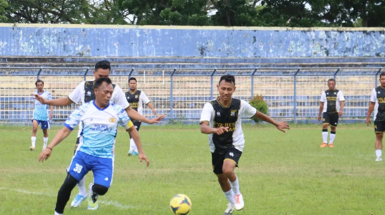 Polres Tanjungbalai Kalahkan Polres Asahan Turnamen Sepak Bola Polda Sumut