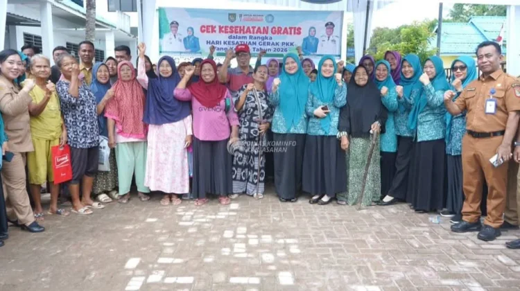 Ketua TP PKK Asahan Tinjau Pelaksanaan Pengecekan Kesehatan Gratis