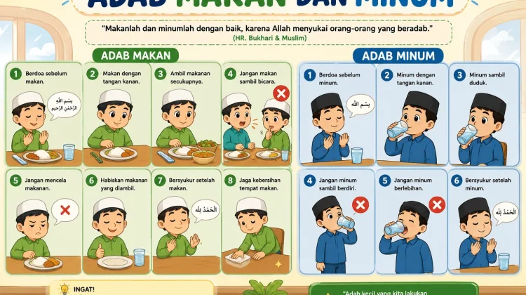 Adab Makan dan Minum Sesuai Anjuran Islam