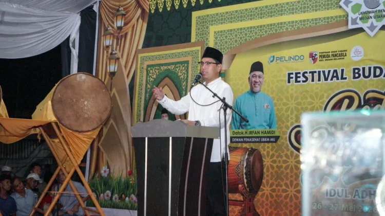 Buka Festival Bedug Gema Takbir, Rico Ajak Warga Hapus Stigma Negatif Belawan