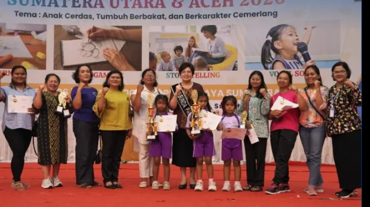 Bunda PAUD Kabupaten Karo Apresiasi Raihan 3 Piala Kontingen Karo