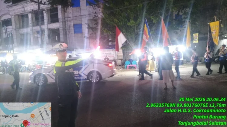 Satlantas Pastikan Pawai Lilin Waisak Berjalan Kondusif