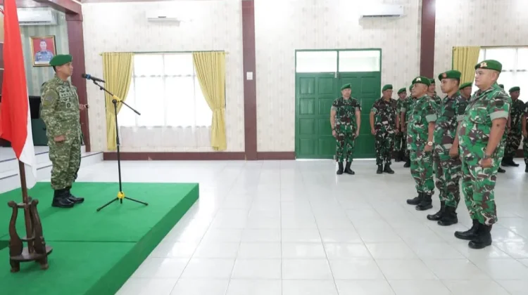 Dandim Asahan Pimpin Acara Korps Raport Pindah Satuan Bagi Personel