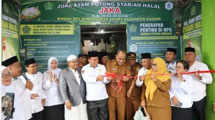Kemenag Asahan Resmikan Usaha Ayam Potong Syariah