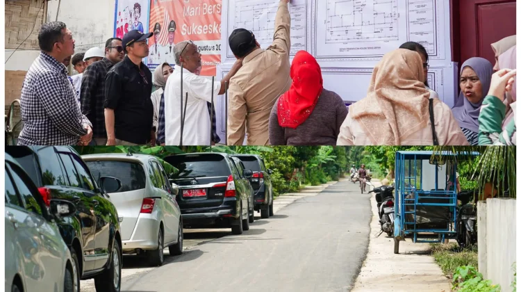 Bupati Deli Serdang Tinjau Jalan Desa Pertampilen