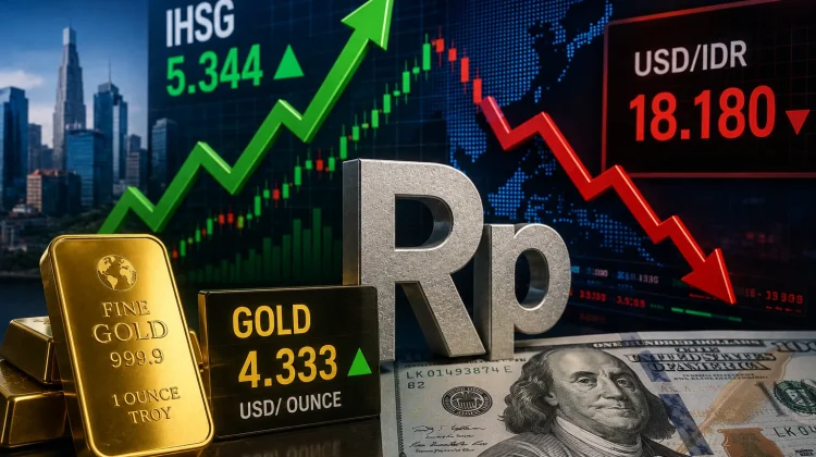 IHSG dan Emas Kembali Naik, Rupiah Kembali Melemah Dekati Rp18.200 per Dolar AS