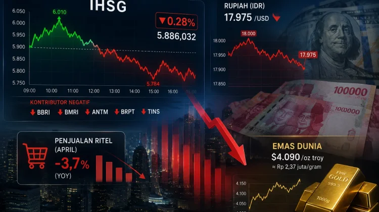 Penjualan Ritel Minus Bukti Daya Beli Menurun, IHSG dan Rupiah Tertekan