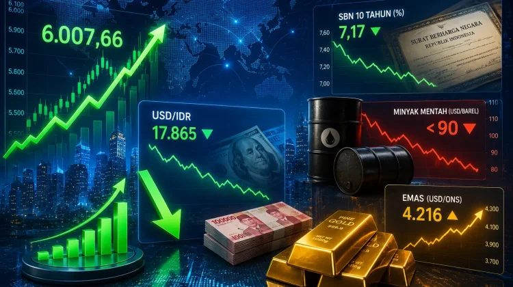 Rupiah Menguat Rp17.865 per Dolar AS, IHSG Tembus Level 6.000