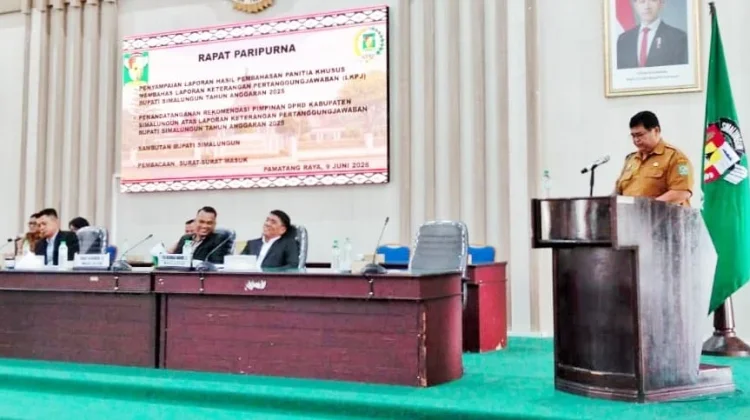 DPRD Simalungun Sampaikan Rekomendasi LKPJ Bupati 2025
