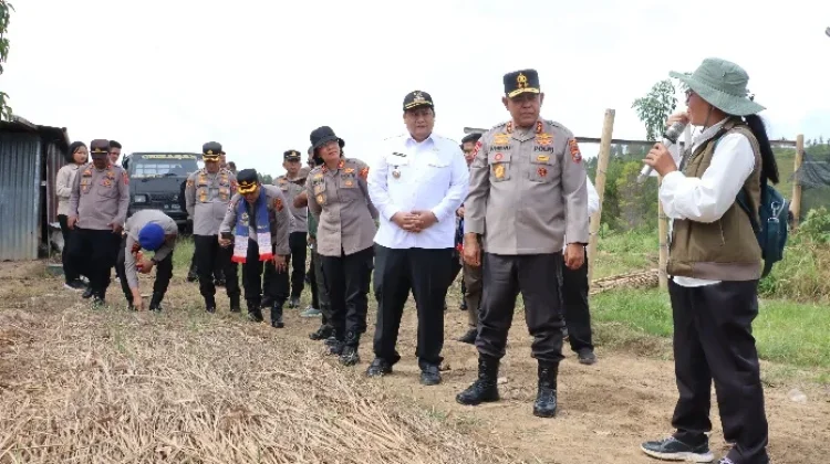 Bupati Samosir dan Kapolda Sumut Tinjau Pengembangan Bawang Putih