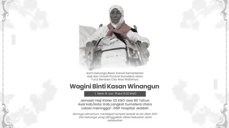 Jemaah Haji Asal Langkat Wafat di Tanah Suci