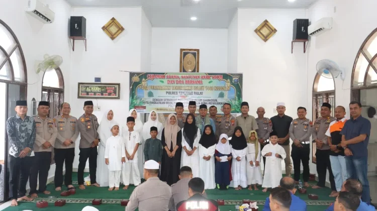 Polres Tanjungbalai  Santuni Anak Yatim dan Gelar Binrohtal