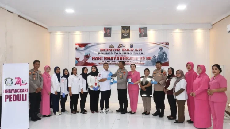 Polres Tanjungbalai Gelar Donor Darah dan Cek Kesehatan Gratis (CKG)
