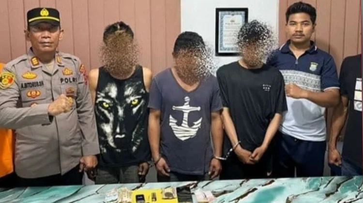 Tiga Pelaku Narkoba Diamankan di Tanjung Tiram