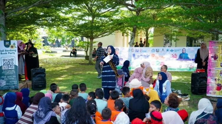 Anak Warnai Lapak Baca DELSERA , Bunda Literasi Deli Serdang Apresiasi