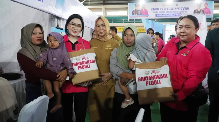 Wabup Tiorita Sambut Bhakti Kesehatan HUT Bhayangkara di Langkat