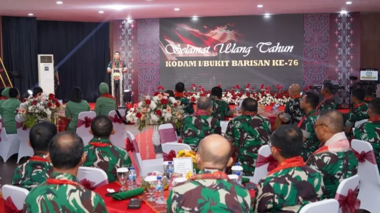 Pangdam I/Bukit Barisan Pimpin Syukuran HUT ke-76 Kodam I/BB