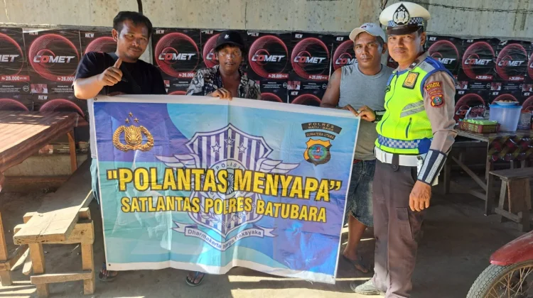 Polres Batu Bara Gelar Polisi Menyapa dan Sosialisasi Tertib Lalu Lintas