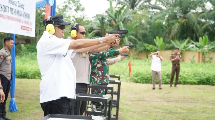 Perkuat Sinergi Forkopimda Langkat, lewat Menembak Gembira Bhayangkara Ke-80