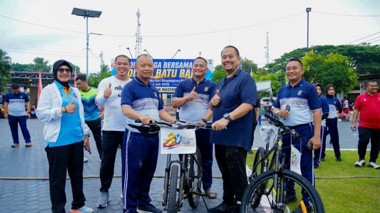 Bupati Batu Bara Hadiri Olahraga Bersama Sambut Hari Bhayangkara ke-80