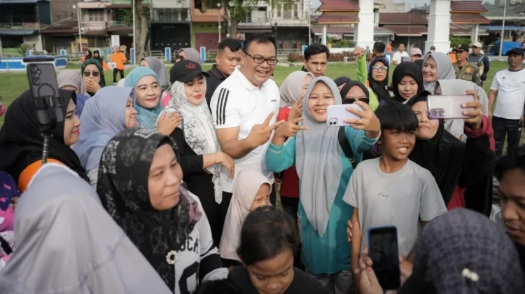 Bupati dan Ketua TP PKK Ikuti CFD di Lubuk Pakam