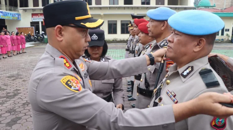 Kapolres Karo Pimpin Sertijab Empat Pejabat Utama