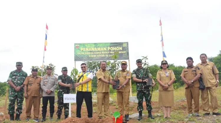 Kolaborasi Pemkab dan TNI Hijaukan Kawasan Bendungan Lau Simeme