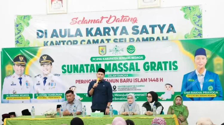 Wabup Sergai Apresiasi Sunat Massal yang Digelar PC IPNU