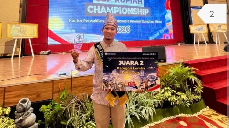 Guru MAN 1 Deli Serdang Raih Runner Up Duta Guru Bank Indonesia Provinsi Sumut