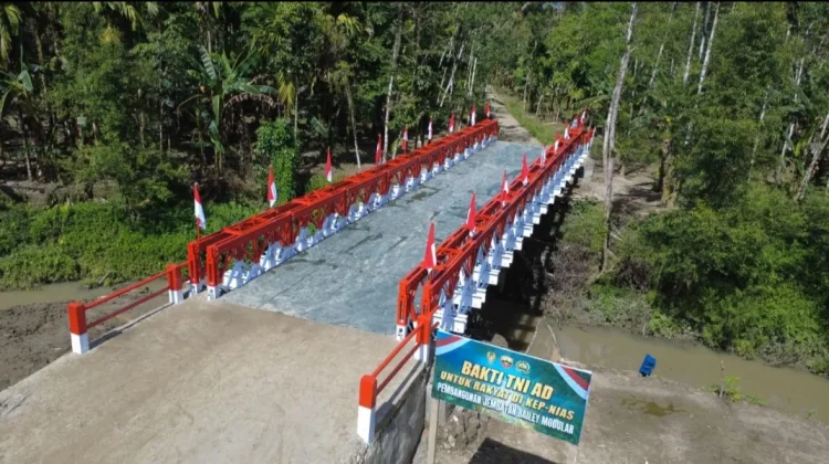 Jembatan Modular Sungai Fauro Faete Rampung