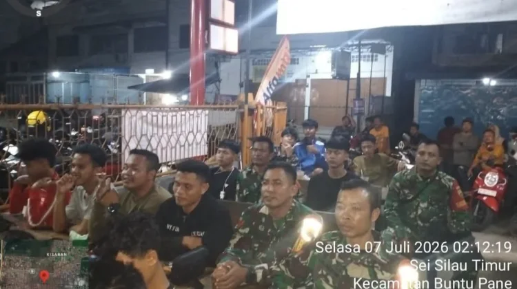 Jajaran Kodim 0208/Asahan Perkuat Silaturahmi melalui Nobar Bersama