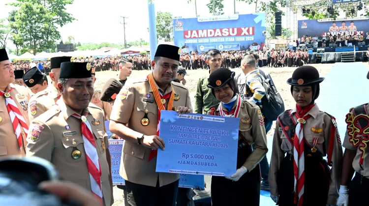 Bobby Nasution Tutup Jambore Daerah, 19 Petugas Diberangkatkan ke Jamnas