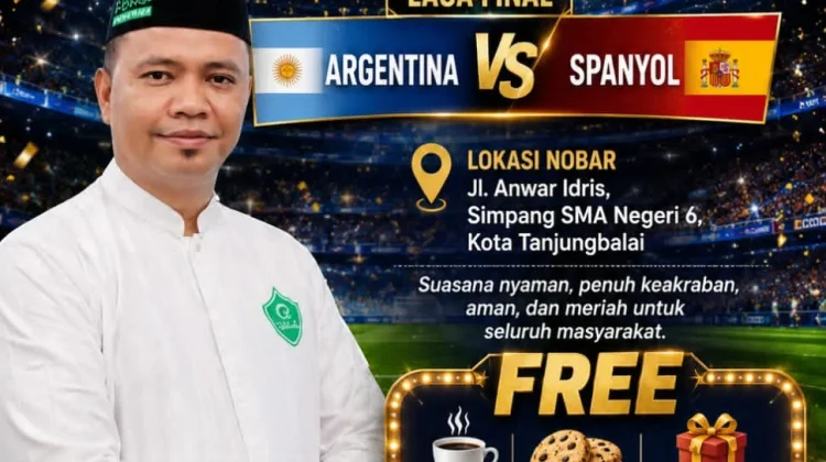 Tokoh Muda Milenial Tanjungbalai Gelar Nobar Final Piala Dunia