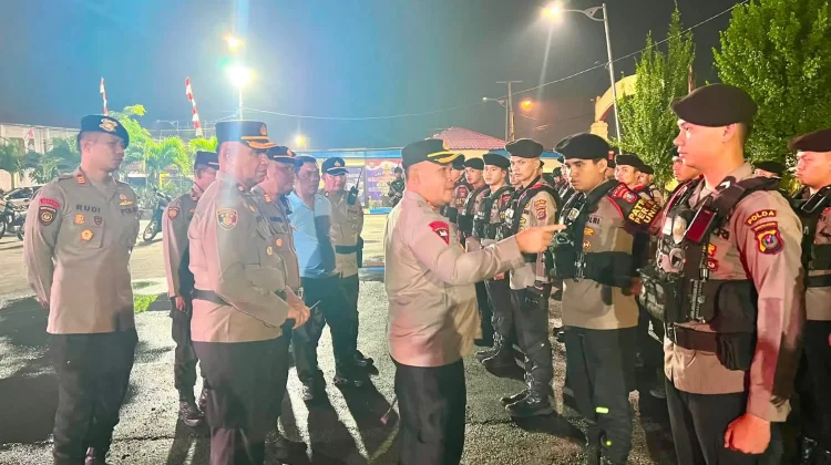 Kapolres Pelabuhan Belawan Pimpin Apel Patroli KRYD Skala Besar Antisipasi 3C