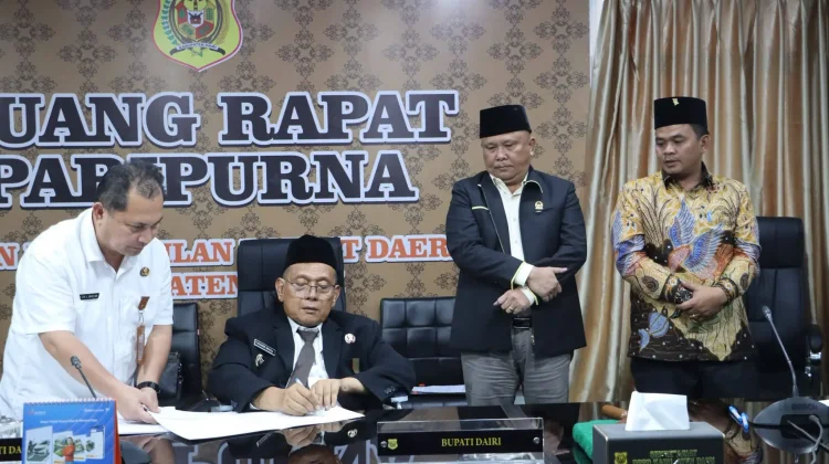 DPRD Dairi Sahkan Ranperda Pertanggungjawaban APBD 2025, Menjadi Perda