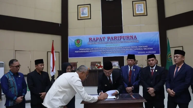 DPRD dan Pemkab Tapsel Setujui Ranperda Pertanggungjawaban APBD 2025