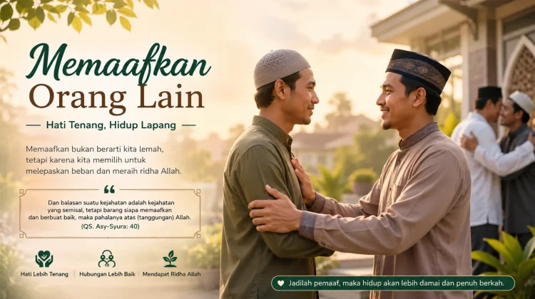 Memaafkan Orang Lain Merupakan Akhlak Mulia