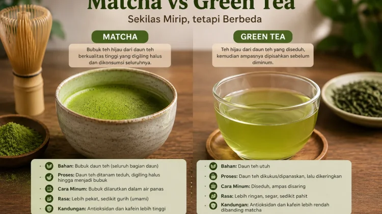 Perbedaan Matcha dan Green Tea, Sekilas Mirip tetapi Berbeda