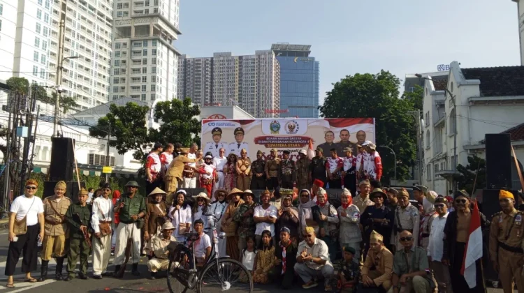 Semangat DHD BPK 45 Provsu Peringati HUT ke -8I Kemerdekaan RI