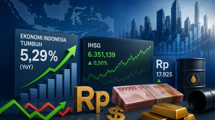 Ekonomi RI Tumbuh 5,29 Persen, IHSG dan Rupiah Menguat