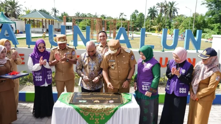 Alun-Alun Percut Sei Tuan Diresmikan, Jadi Ikon Baru Desa Saentis