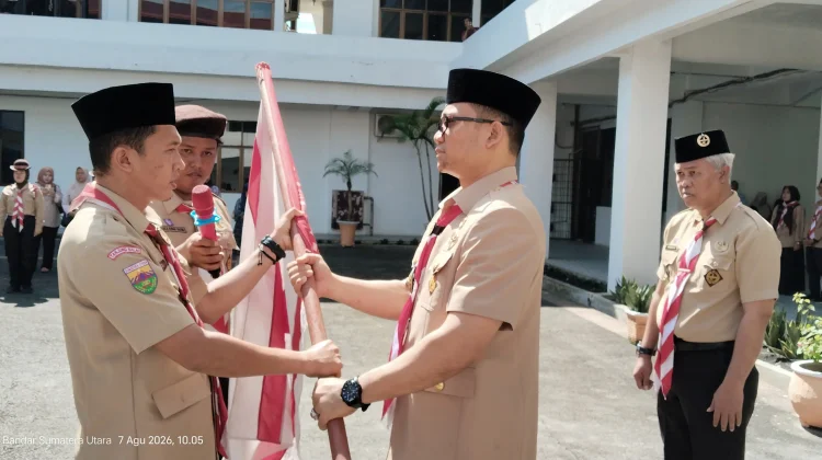 34 Peserta dan Pendamping Pramuka Tanjungbalai Dilepas Ikuti Jambore Nasional