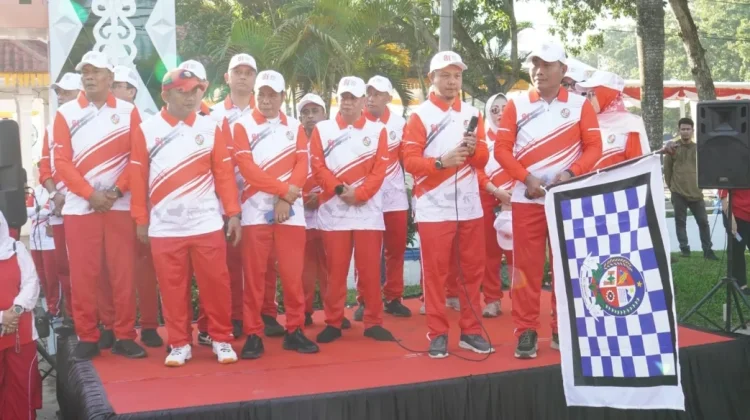 Gerak Jalan Beregu Meriahkan HUTKemerdekaan RI di Deli Serdang