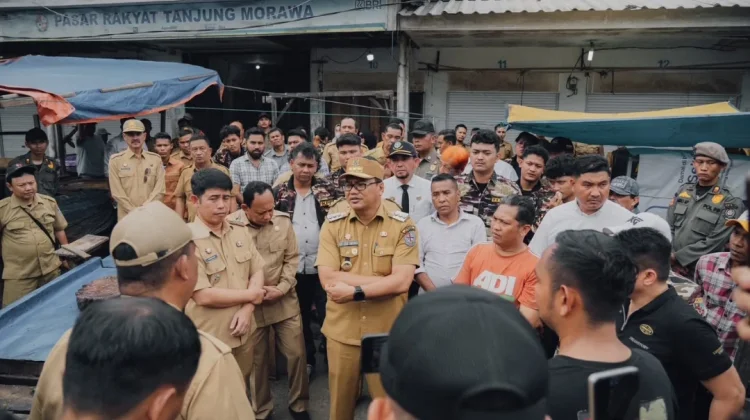 Bupati Tinjau Pasar Rakyat Tanjung Morawa, Kaji Penataan Pedagang