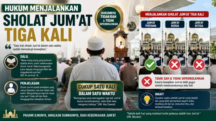 Hukum Jalankan Salat Jumat Tiga Kali dalam Suatu Wilayah dan Waktu