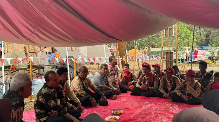 Wali Kota Mahyaruddin Sambangi Kontingen Jamnas XII Kota Tanjungbalai di Cibubur