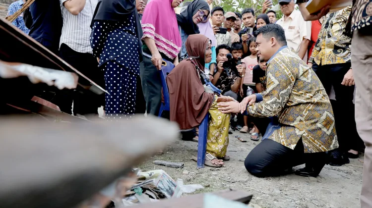 Bobby Nasution Pastikan Rumah Korban Puting Beliung Medan Johor Dibangun Kembali