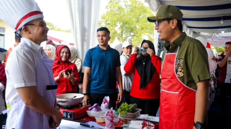 Semarak HUT Ke-81 RI Korpri Medan Makin Meriah, Rico dan Zaki Ikut Lomba Memasak