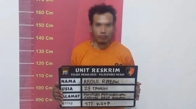 Polsek Medan Area Amankan Terduga Pencuri Kaca Spion Mobil